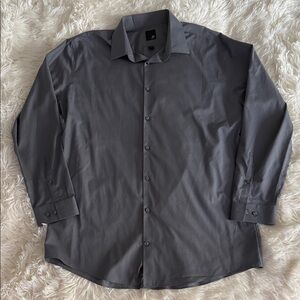 JF J.Ferrar Slate Gray Dress Shirt